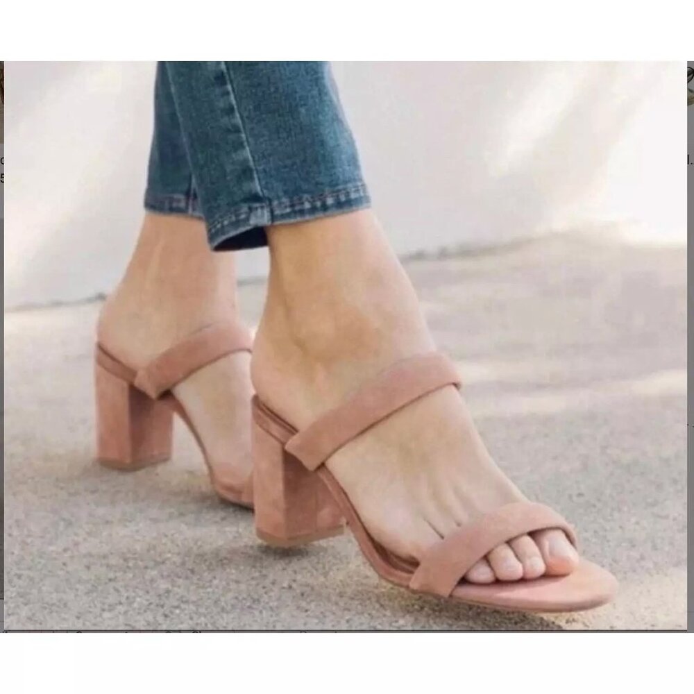 Soludos Ines Heel Sandal, Women's Size 8.5 M, Sahara Pink MSRP $148.95